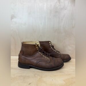 WM Moorby 2810 Men's Brown Leather Lace-Up Ankle Boots Vibram Sole